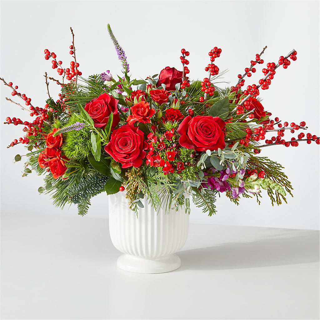 Big Red Bow Bouquet – Mm Flowers Designs Llc, Lilburn GA
